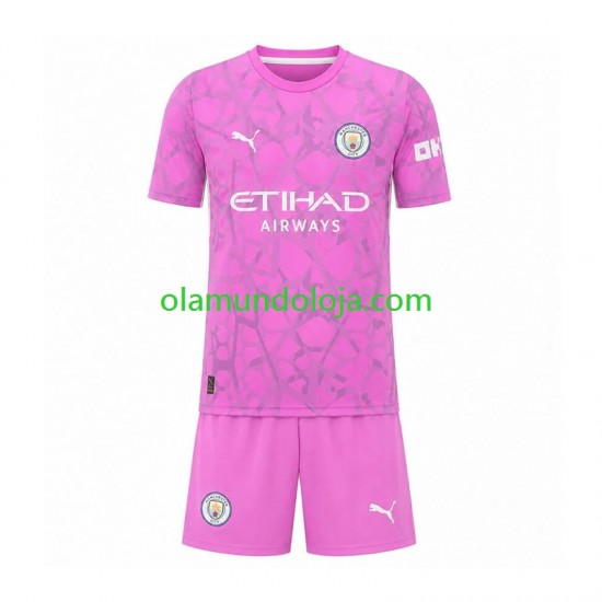 Camisola Manchester City Guarda-redes Criança Equipamento Segundo 2026-2027 Manga Curta